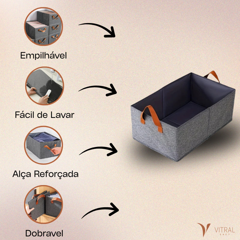 Box Organizador de Roupa para Closet e Guarda-Roupa [Compre 1 Leve 3]